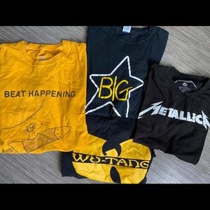 Lot of men’s M band tees